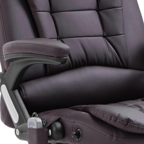 Kontorstol med massagefunktion polyester brun