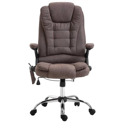 Kontorstol med massagefunktion polyester brun