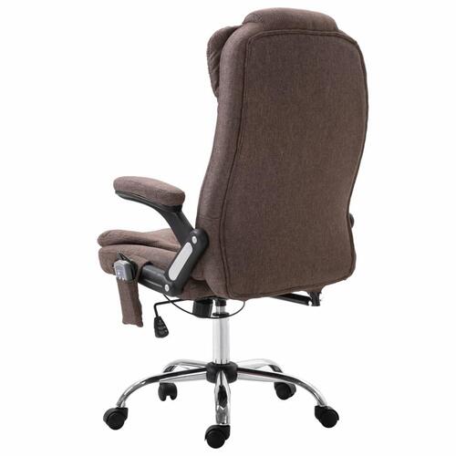 Kontorstol med massagefunktion polyester brun