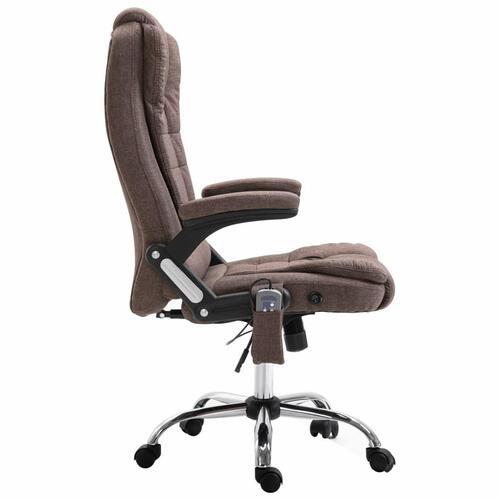 Kontorstol med massagefunktion polyester brun
