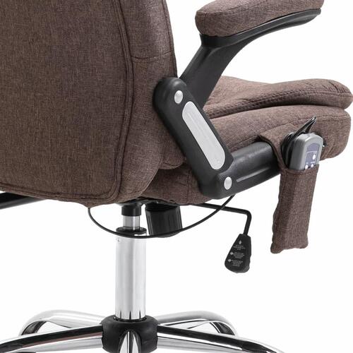 Kontorstol med massagefunktion polyester brun