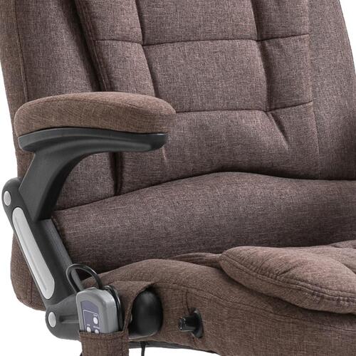 Kontorstol med massagefunktion polyester brun