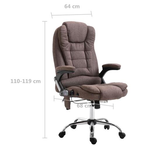 Kontorstol med massagefunktion polyester brun