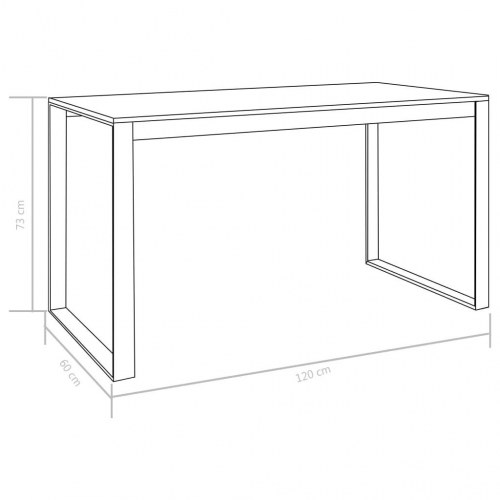 Computerbord 120x60x70 cm sort