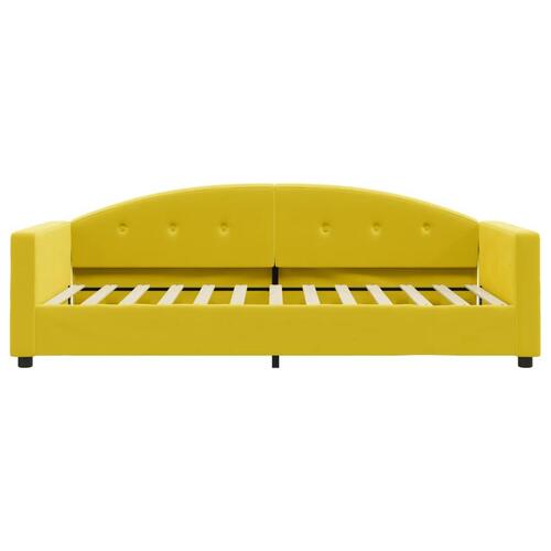 Daybed med madras 90x200 cm velour gul