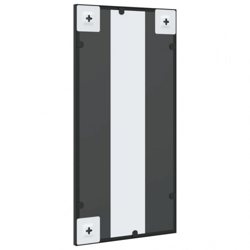 Vægspejl 30×60 cm - rektangulært med sort jernramme