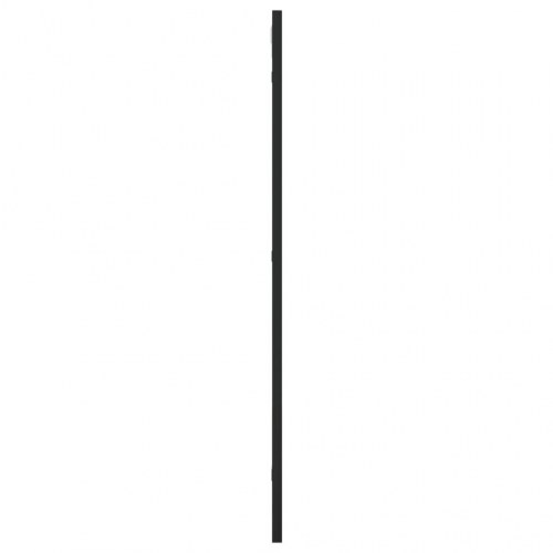 Vægspejl 40 × 80 cm - rektangulært med sort jernramme