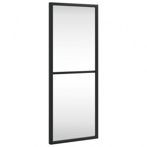 Rektangulært vægspejl 20×50 cm - sort jernramme