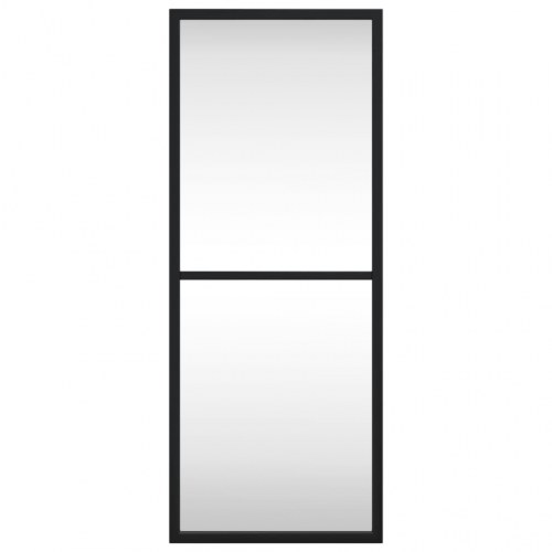 Rektangulært vægspejl 20×50 cm - sort jernramme