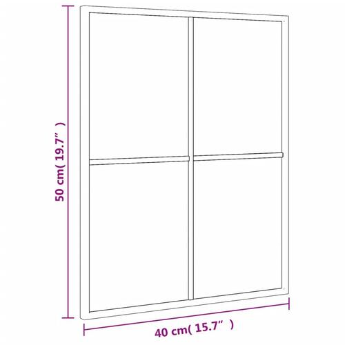 Vægspejl 40x50 cm rektangulært jern sort