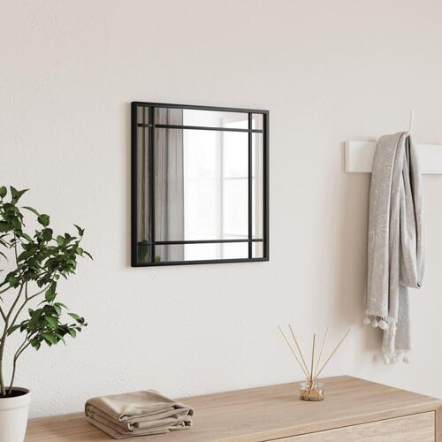 Vægspejl 40x40 cm firkantet jern sort
