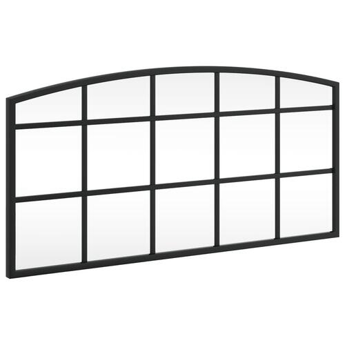 Vægspejl 60x30 cm buet jern sort