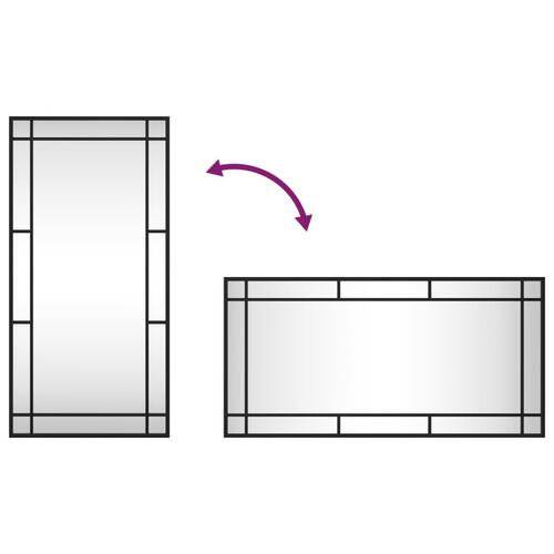 Vægspejl 40x80 cm rektangulært jern sort