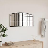 Vægspejl 80x40 cm buet jern sort
