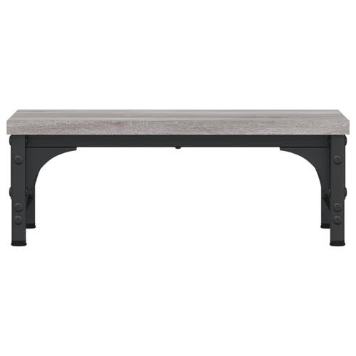 Skærmstander 37x23x14 cm konstrueret træ grå sonoma-eg