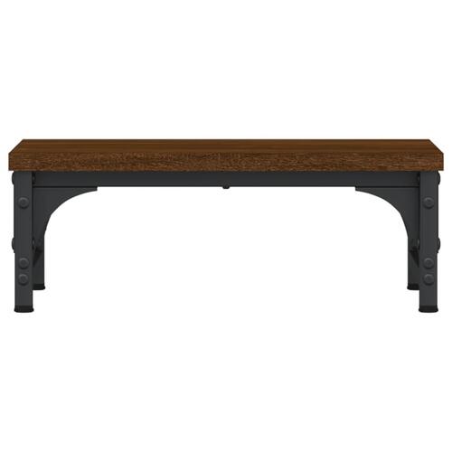 Skærmstander 37x23x14 cm konstrueret træ brun egetræsfarve