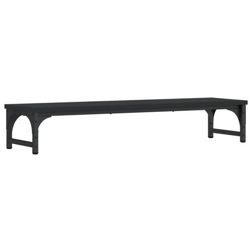 Skærmstander 85x23x15,5 cm konstrueret træ sort