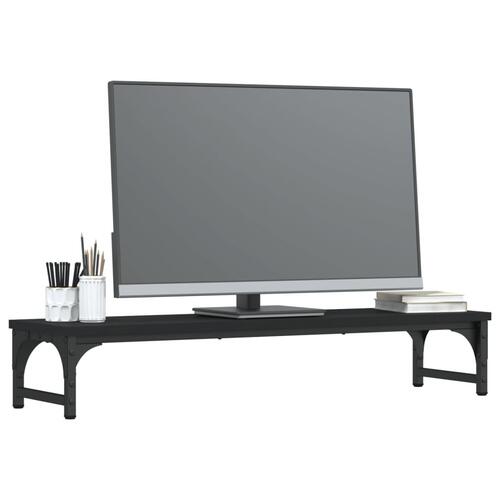 Skærmstander 85x23x15,5 cm konstrueret træ sort