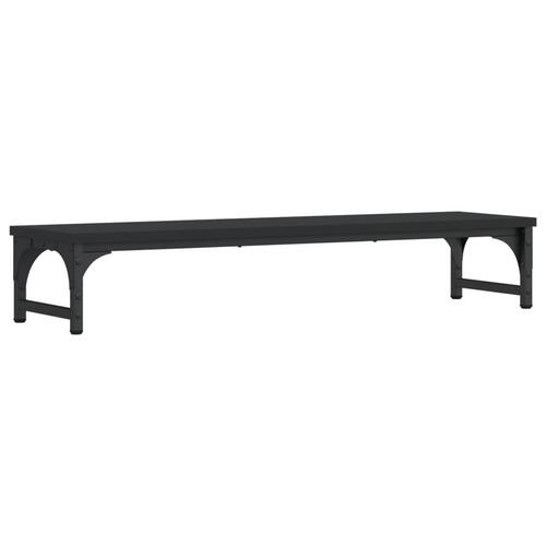 Skærmstander 85x23x15,5 cm konstrueret træ sort