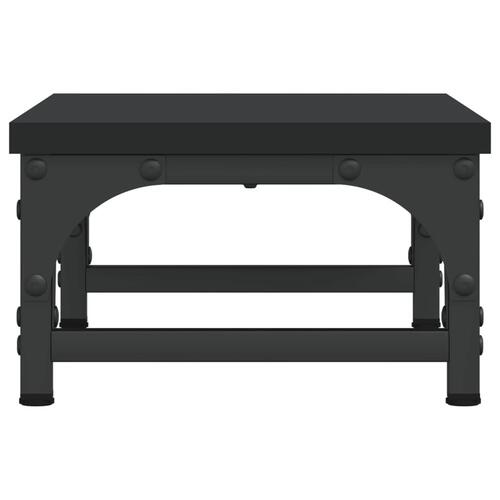 Skærmstander 37x23x14 cm konstrueret træ sort