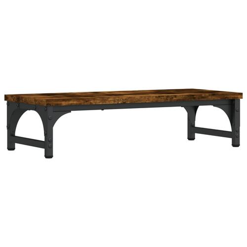 Skærmstander 55x23x14 cm konstrueret træ røget egetræsfarve