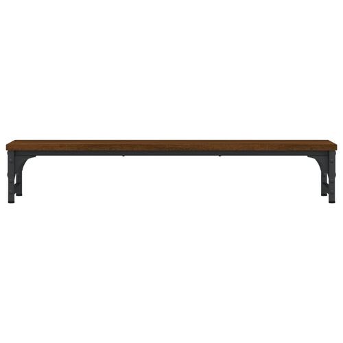 Skærmstander 85x23x15,5 cm konstrueret træ brun egetræsfarve