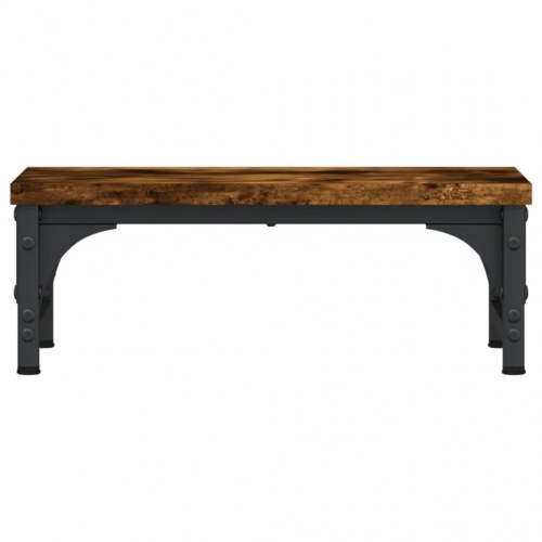 Skærmstander 37x23x14 cm konstrueret træ røget egetræsfarve