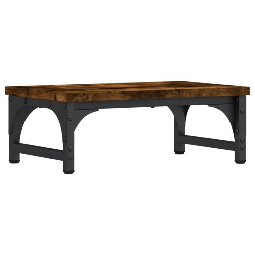 Skærmstander 37x23x14 cm konstrueret træ røget egetræsfarve