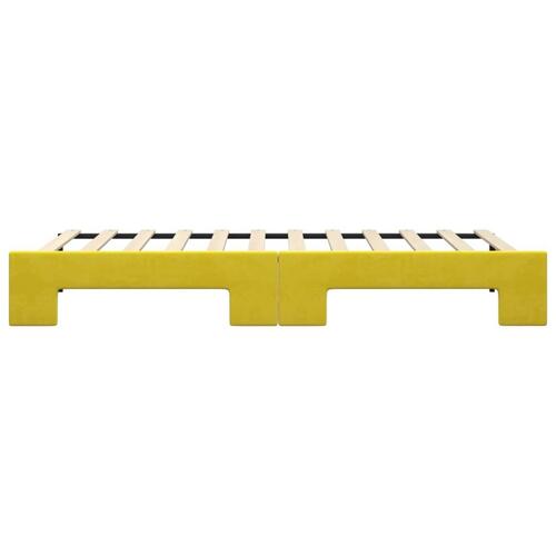 Daybed med udtræk 90x200 cm velour gul