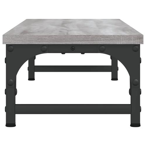 Skærmstander 85x23x15,5 cm konstrueret træ grå sonoma-eg