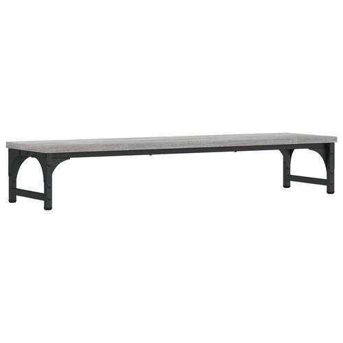 Skærmstander 85x23x15,5 cm konstrueret træ grå sonoma-eg