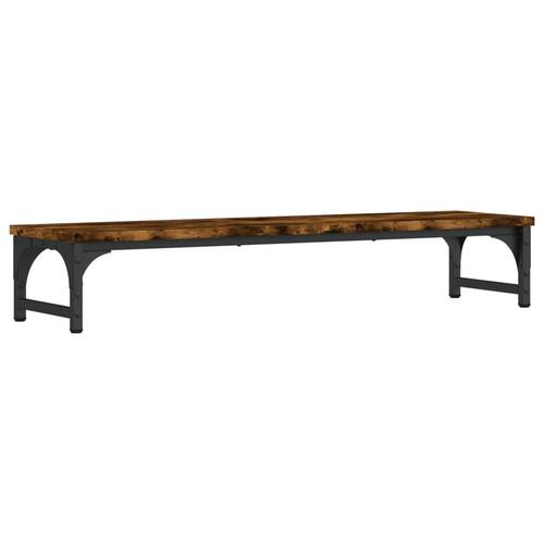 Skærmstander 85x23x15,5 cm konstrueret træ røget egetræsfarve