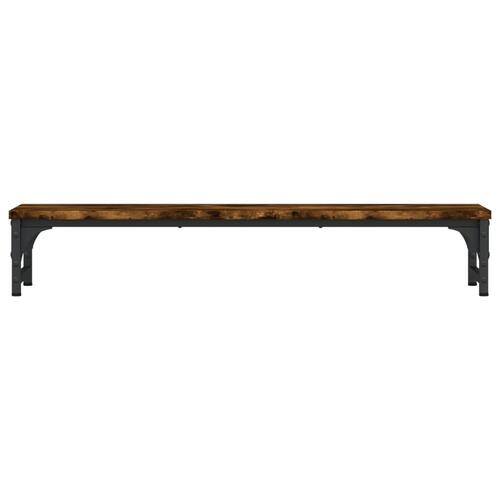 Skærmstander 85x23x15,5 cm konstrueret træ røget egetræsfarve