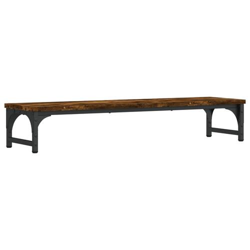 Skærmstander 85x23x15,5 cm konstrueret træ røget egetræsfarve