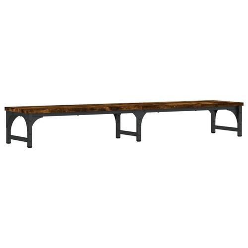 Skærmstander 105x23x15,5 cm konstrueret træ røget egetræsfarve
