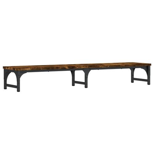 Skærmstander 105x23x15,5 cm konstrueret træ røget egetræsfarve