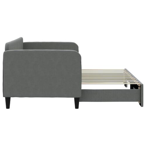 Daybed med udtræk 80x200 cm stof mørkegrå