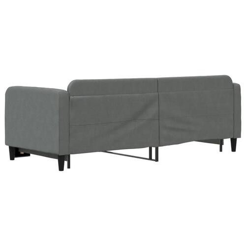 Daybed med udtræk 80x200 cm stof mørkegrå