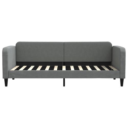 Daybed med udtræk 80x200 cm stof mørkegrå