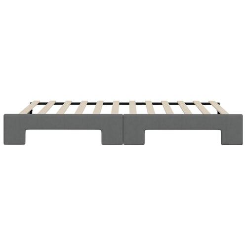 Daybed med udtræk 80x200 cm stof mørkegrå
