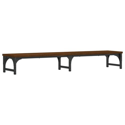 Skærmstander 105x23x15,5 cm konstrueret træ brun egetræsfarve