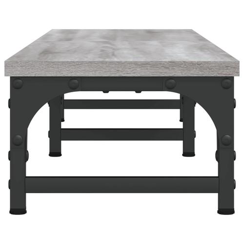 Skærmstander 105x23x15,5 cm konstrueret træ grå sonoma-eg