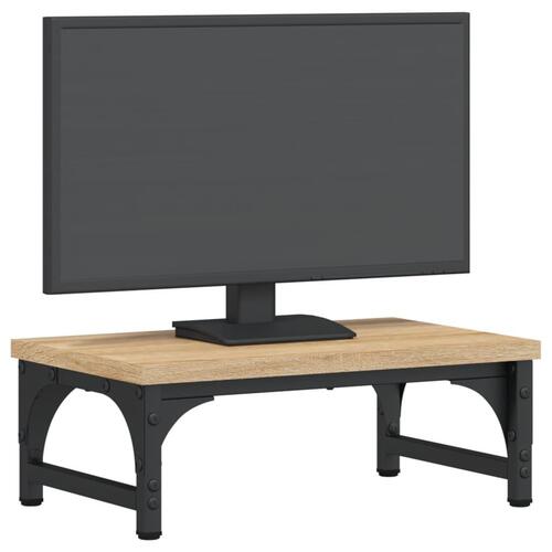 Skærmstander 37x23x14 cm konstrueret træ sonoma-eg