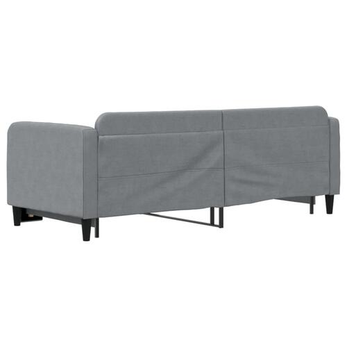 Daybed med udtræk 80x200 cm stof lysegrå