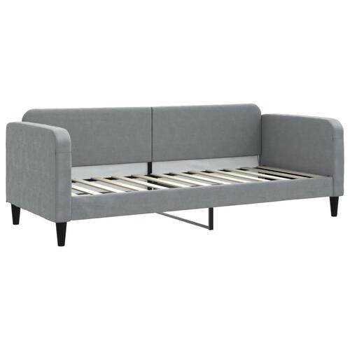Daybed med udtræk 80x200 cm stof lysegrå