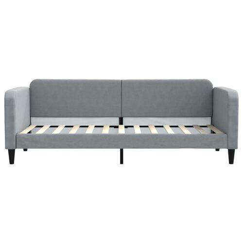 Daybed med udtræk 80x200 cm stof lysegrå