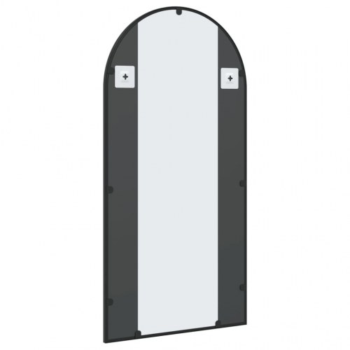 Vægspejl 50x100 cm buet jern sort