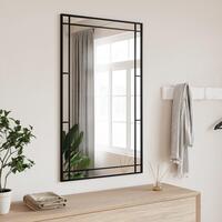 Vægspejl 60x100 cm rektangulært jern sort