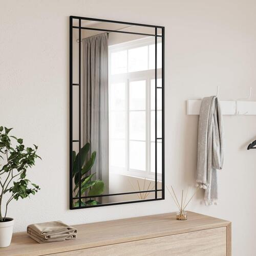 Vægspejl 60x100 cm rektangulært jern sort
