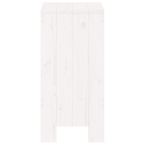 Barstole 2 stk. 40x36x75 cm massivt fyrretræ hvid